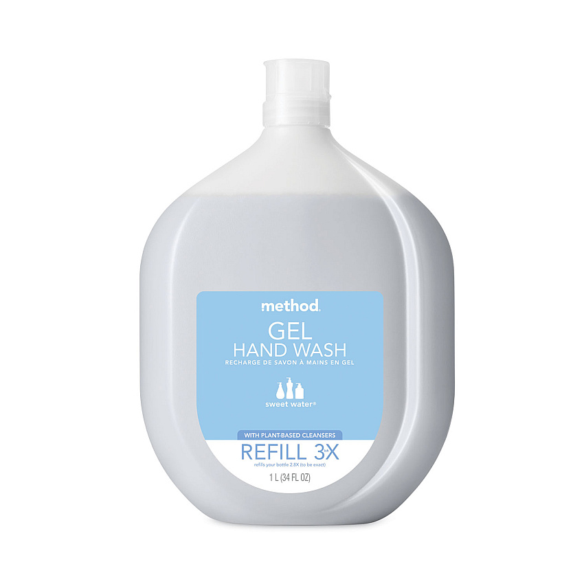 Method Gel Hand Wash Refill Tub, Sweetwater, 34 oz Tub, 4/Carton (10577)