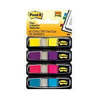Post-it Flags Small Page Flags in Dispensers, 0.5 x 1.75, Four Colors, 35/Color, 4 Dispensers/Pack (6834AB)