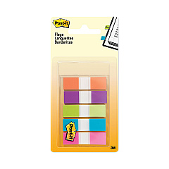 Post-it Flags Page Flags in Portable Dispenser, Assorted Brights, 5 Dispensers, 20 Flags/Color (6835CB2)