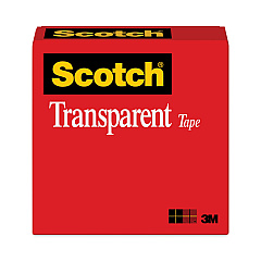 Scotch Transparent Tape, 3" Core, 1" x 72 yds, Transparent (60012592)