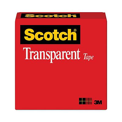 Scotch Transparent Tape, 3" Core, 1" x 72 yds, Transparent (60012592)