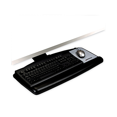 3M Easy Adjust Keyboard Tray, Standard Platform, 23" Track, Black (AKT90LE)