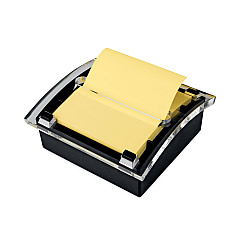 Post-it Pop-up Notes Clear Top Pop-up Note Dispenser, For 3 x 3 Pads, Black, Includes 50-Sheet Pad of Canary Yellow Pop-up Pad (DS330BK)
