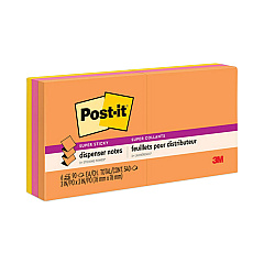 Post-it Dispenser Notes Super Sticky Pop-up 3 x 3 Note Refill, 3" x 3", Energy Boost Collection Colors, 90 Sheets/Pad, 6 Pads/Pack (R3306SSUC)