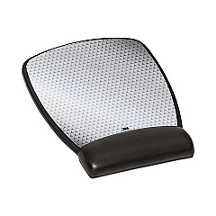 3M Antimicrobial Gel Compact Mouse Pad with Wrist Rest, 8.6 x 6.75, Black (MW309LE)