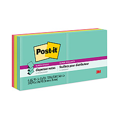 Post-it Dispenser Notes Super Sticky Pop-up 3 x 3 Note Refill, 3" x 3", Supernova Neons Collection Colors, 90 Sheets/Pad, 6 Pads/Pack (R3306SSMIA)