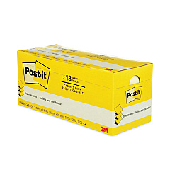 Post-it Pop-up Notes Original Canary Yellow Pop-up Refill Cabinet Pack, 3" x 3", Canary Yellow, 90 Sheets/Pad, 18 Pads/Pack (R33018CP)