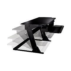 3M Precision Standing Desk, 42" x 23.2" x 6.2" to 20", Black (SD70B)