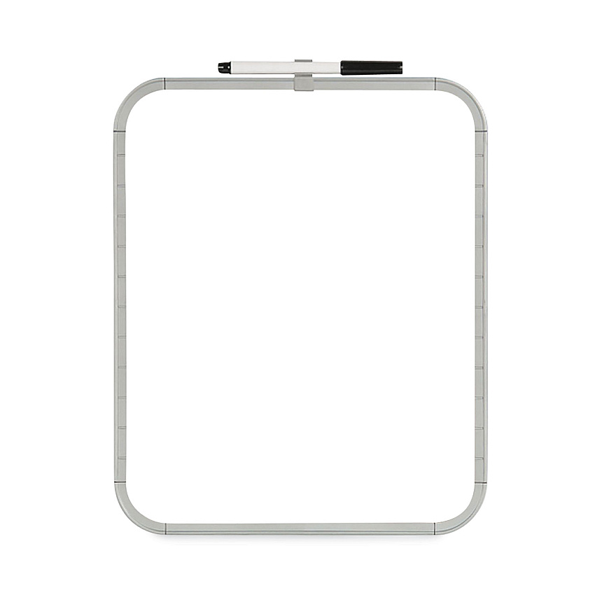 MasterVision Magnetic Dry Erase Board, 11 x 14, White Plastic Frame (CLK020303)