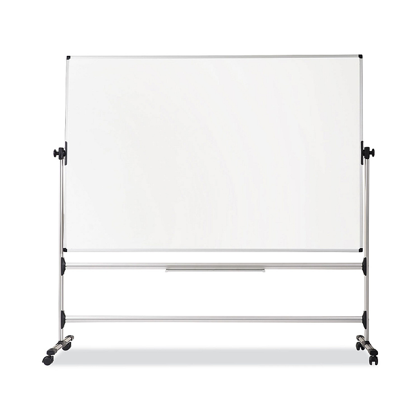 MasterVision Earth Silver Easy Clean Revolver Dry Erase Board, 36 x 48, White, Steel Frame (RQR0221)