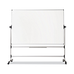 MasterVision Earth Silver Easy Clean Revolver Dry Erase Board,48x70, White, Steel Frame (RQR0521)