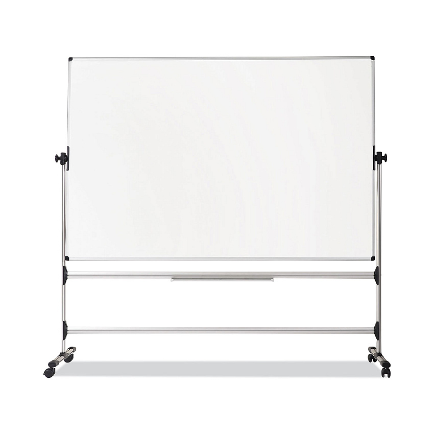 MasterVision Earth Silver Easy Clean Revolver Dry Erase Board,48x70, White, Steel Frame (RQR0521)
