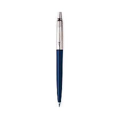 Parker Jotter Ballpoint Pen, Retractable, Medium 1 mm, Blue Ink, Royal Blue/Chrome Barrel (1953186)