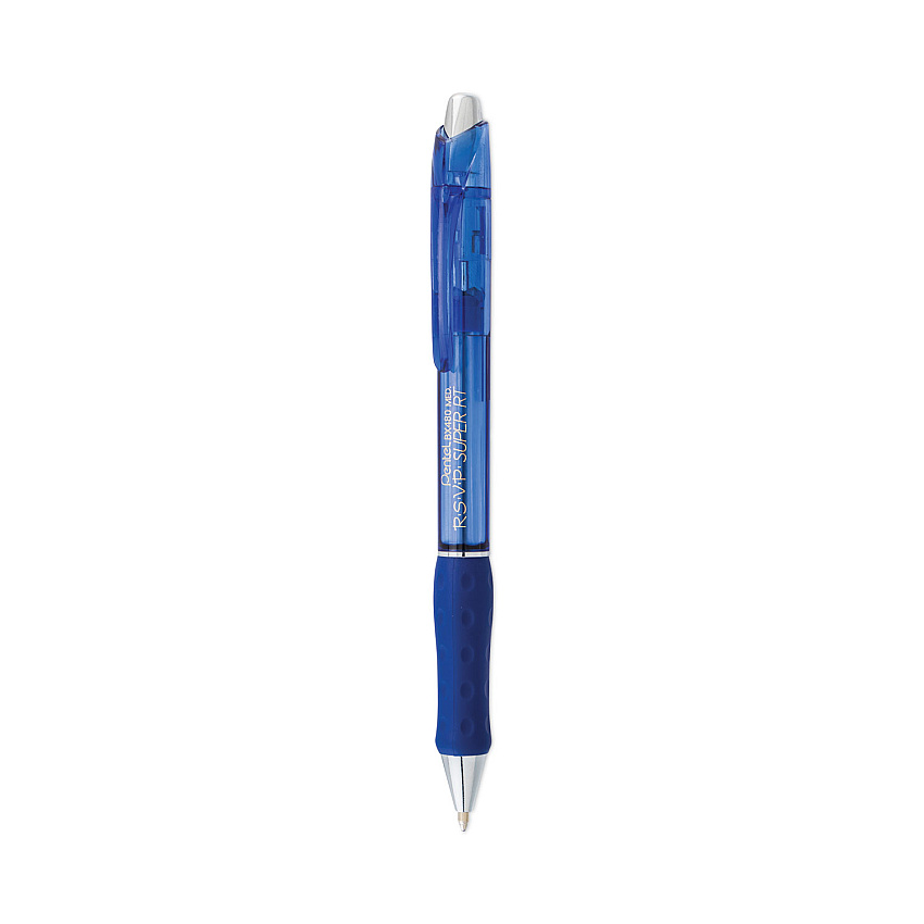 Pentel R.S.V.P. Super RT Ballpoint Pen, Retractable, Medium 1 mm, Blue Ink, Blue Barrel, Dozen (BX480C)