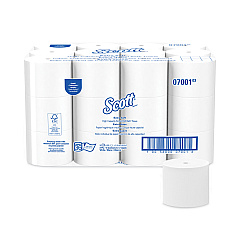 Scott Essential Extra Soft Coreless Standard Roll Bath Tissue, Septic Safe, 2-Ply, White, 800 Sheets/Roll, 36 Rolls/Carton (07001)