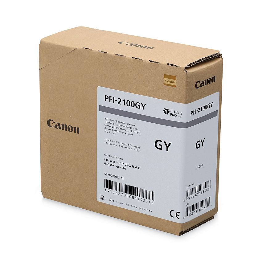 Canon PFI-2100GY Gray Ink Cartridge (5270C001AA)