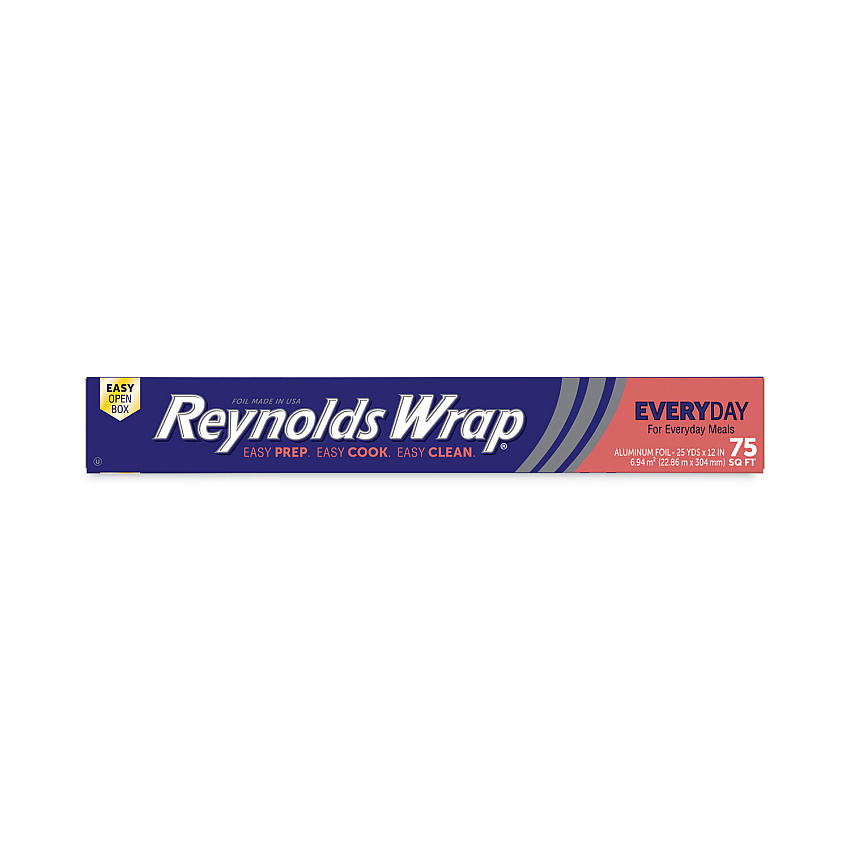 Reynolds Wrap Standard Aluminum Foil Roll, 12" x 75 ft, Silver (F28015)