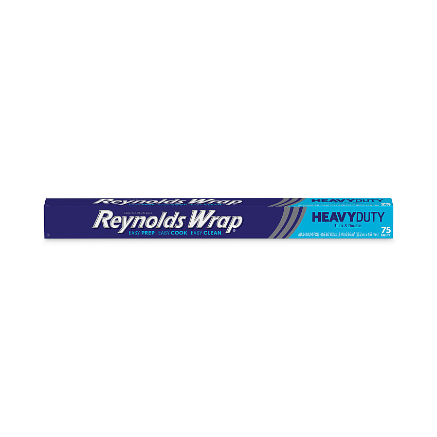Reynolds Wrap Heavy Duty Aluminum Foil Roll, 18" x 75 ft, Silver (F28028)