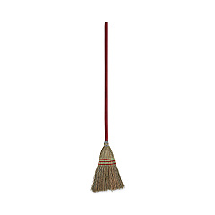 Boardwalk Corn Fiber Lobby/Toy Broom, Corn Fiber Bristles, 39" Overall Length, Red (BWK951TEA)