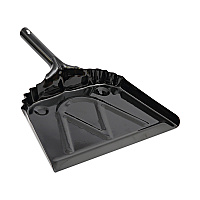 Boardwalk Metal Dust Pan, 12 x 14, 2 " Handle, 20-Gauge Steel, Black (BWK04212EA)