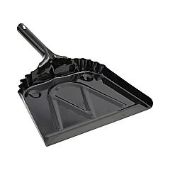 Boardwalk Metal Dust Pan, 12 x 14, 2 " Handle, 20-Gauge Steel, Black (BWK04212EA)