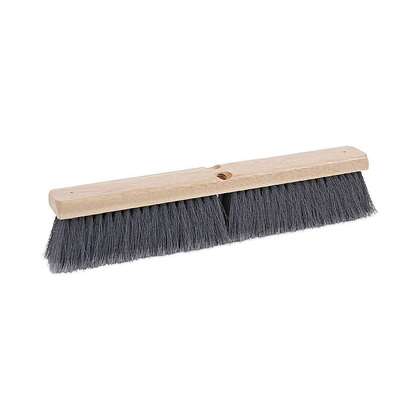 Boardwalk Floor Brush Head, 3" Gray Flagged Polypropylene Bristles, 18" Brush (BWK20418)