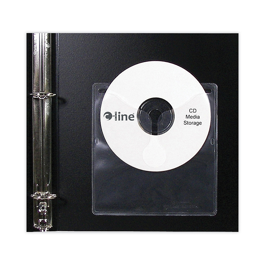 C-Line Self-Adhesive CD Holder, 5 1/3 x 5 2/3, 10/PK (70568)