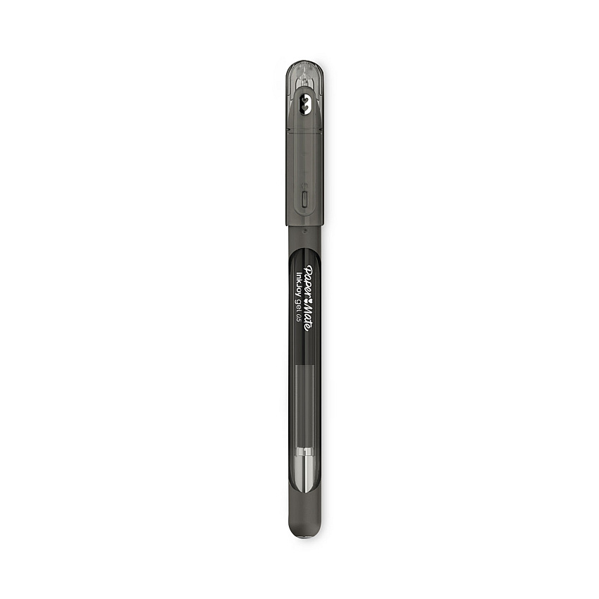 Paper Mate InkJoy Gel Pen, Stick, Medium 0.7 mm, Black Ink, Black Barrel, Dozen (2022985)