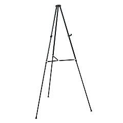 Quartet Lightweight Telescoping Tripod Easel, Adjusts 38" to 66" High, Aluminum, Black (51E)