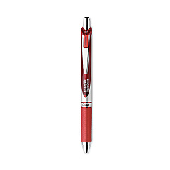 Pentel EnerGel RTX Gel Pen, Retractable, Medium 0.7 mm, Red Ink, Red Barrel, 3/Pack (BL77BP3B)