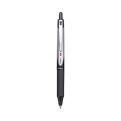 Pilot VBall RT Liquid Ink Roller Ball Pen, Retractable, Fine 0.7 mm, Black Ink, Black/White Barrel (26206)