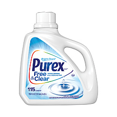 Purex Free and Clear Liquid Laundry Detergent, Unscented, 150 oz Bottle (05020EA)