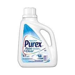 Purex Free and Clear Liquid Laundry Detergent, Unscented, 75 oz Bottle, 6/Carton (2420006040CT)