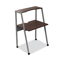 Linea Italia Kompass Flexible Home/Office Desk, 33" x 23.4" x 48", Mocha (SH764MOC)