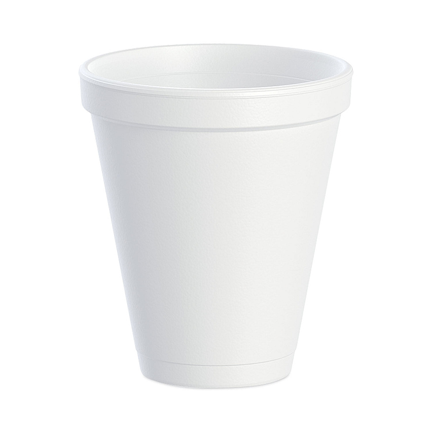 Dart Foam Drink Cups, 12 oz, White, 1,000/Carton (12J16)