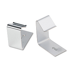 Quartet Flexible Metal Cubicle Hangers, For 1.5" to 2.5" Thick Partition Walls, Silver, 2/Set (7501)