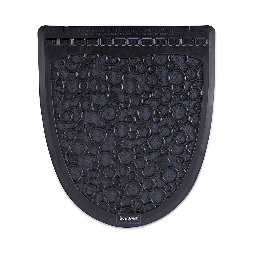 Boardwalk Urinal Mat 2.0, Rubber, 17.5 x 20, Black/Black, 6/Carton (BWKUMBB)