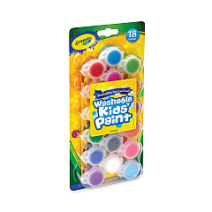 Crayola Washable Paint, 18 Assorted Colors, Interconnected 3 oz Cups (540125)