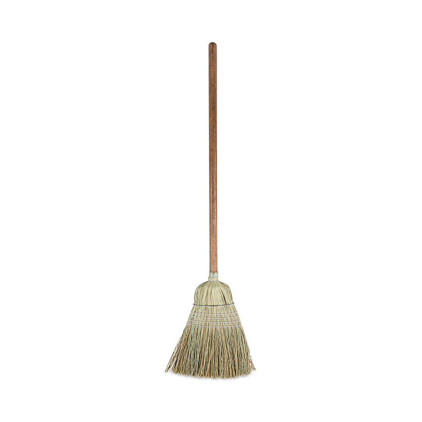 Boardwalk Corn/Fiber Brooms, Corn/Synthetic Fiber Bristles, 60" Overall Length, Gray/Natural, 6/Carton (BWKBR10002)