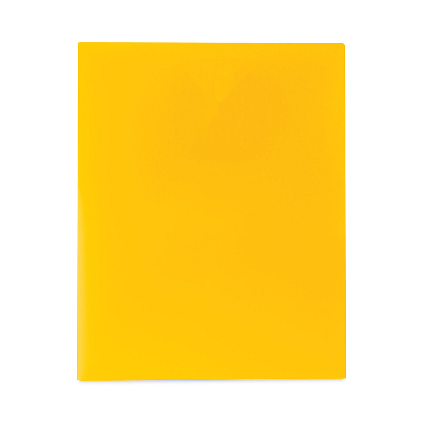 C-Line Two-Pocket Heavyweight Poly Portfolio Folder, 11 x 8.5, Yellow, 25/Box (33956BX)