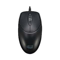 Adesso Three-Button Desktop Optical Scroll USB Mouse, USB 2.0, Left/Right Hand Use, Black (HC3003US)