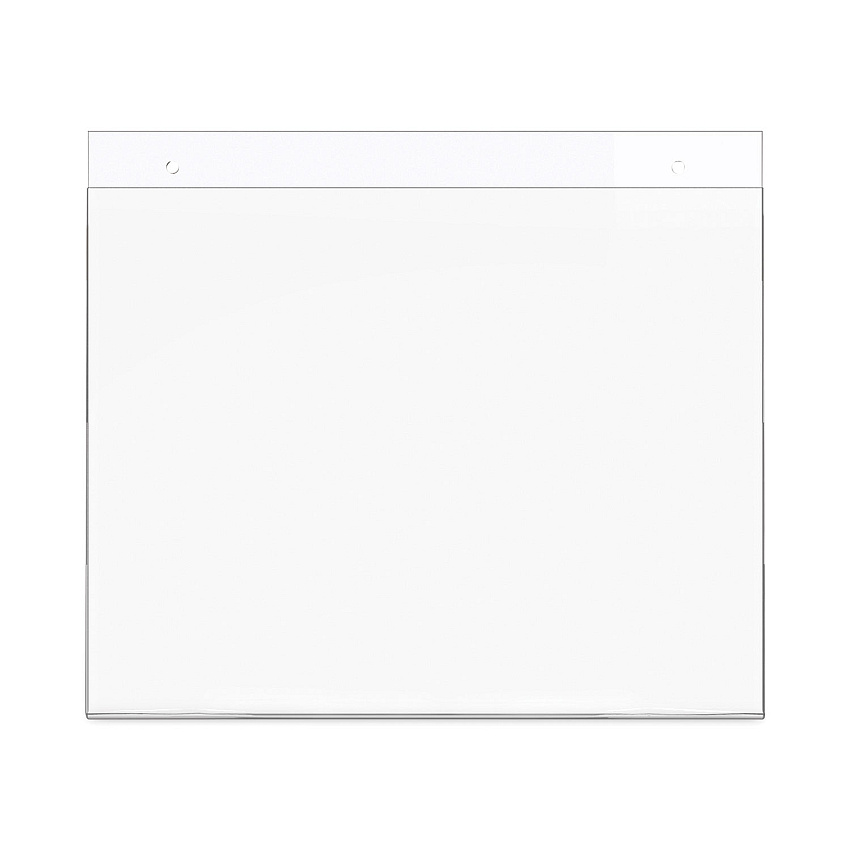 Deflecto Classic Image Wall-Mount Sign Holder, Landscape, 11 x 8.5, Clear (68301)