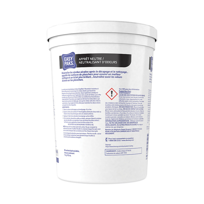 Easy Paks Neutralizer Conditioner/Odor Counteractant, 0.5 oz Packet, 90/Tub, 2 Tubs/Carton (990685)