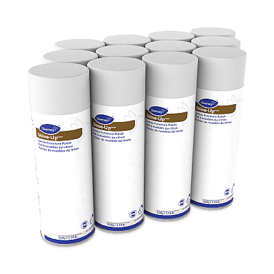 Diversey Shine-Up Furniture Cleaner, Lemon Scent, 13.8 oz  Aerosol Spray, 12/Carton (95765571)