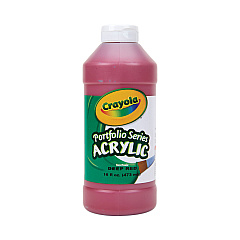Crayola Portfolio Series Acrylic Paint, Deep Red, 16 oz Bottle (204016115)