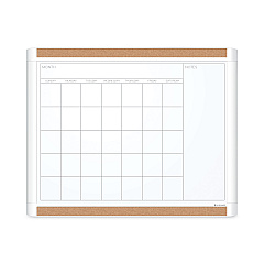 U Brands PINIT Magnetic Dry Erase Calendar with Plastic Frame, 20 x 16, White Surface and Frame (437U0001)