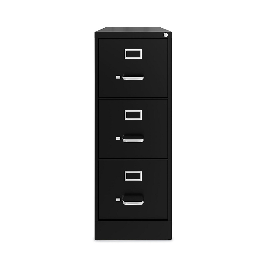 Hirsh Industries Vertical Letter File Cabinet, 3 Letter-Size File Drawers, Black, 15 x 22 x 40.19 (24856)
