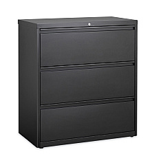 Hirsh Industries Lateral File Cabinet, 3 Letter/Legal/A4-Size File Drawers, Black, 36 x 18.62 x 40.25 (14986)