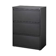 Hirsh Industries Lateral File Cabinet, 3 Letter/Legal/A4-Size File Drawers, Black, 30 x 18.62 x 40.25 (14974)