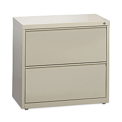 Hirsh Industries Lateral File Cabinet, 2 Letter/Legal/A4-Size File Drawers, Putty, 30 x 18.62 x 28 (14970)
